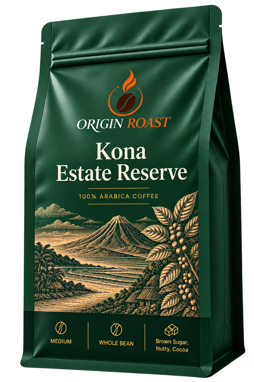 Kona estate reserve coffee bag
