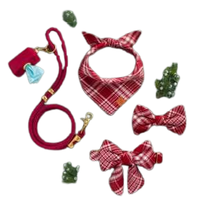 Holiday Plaid Pup Gift Set